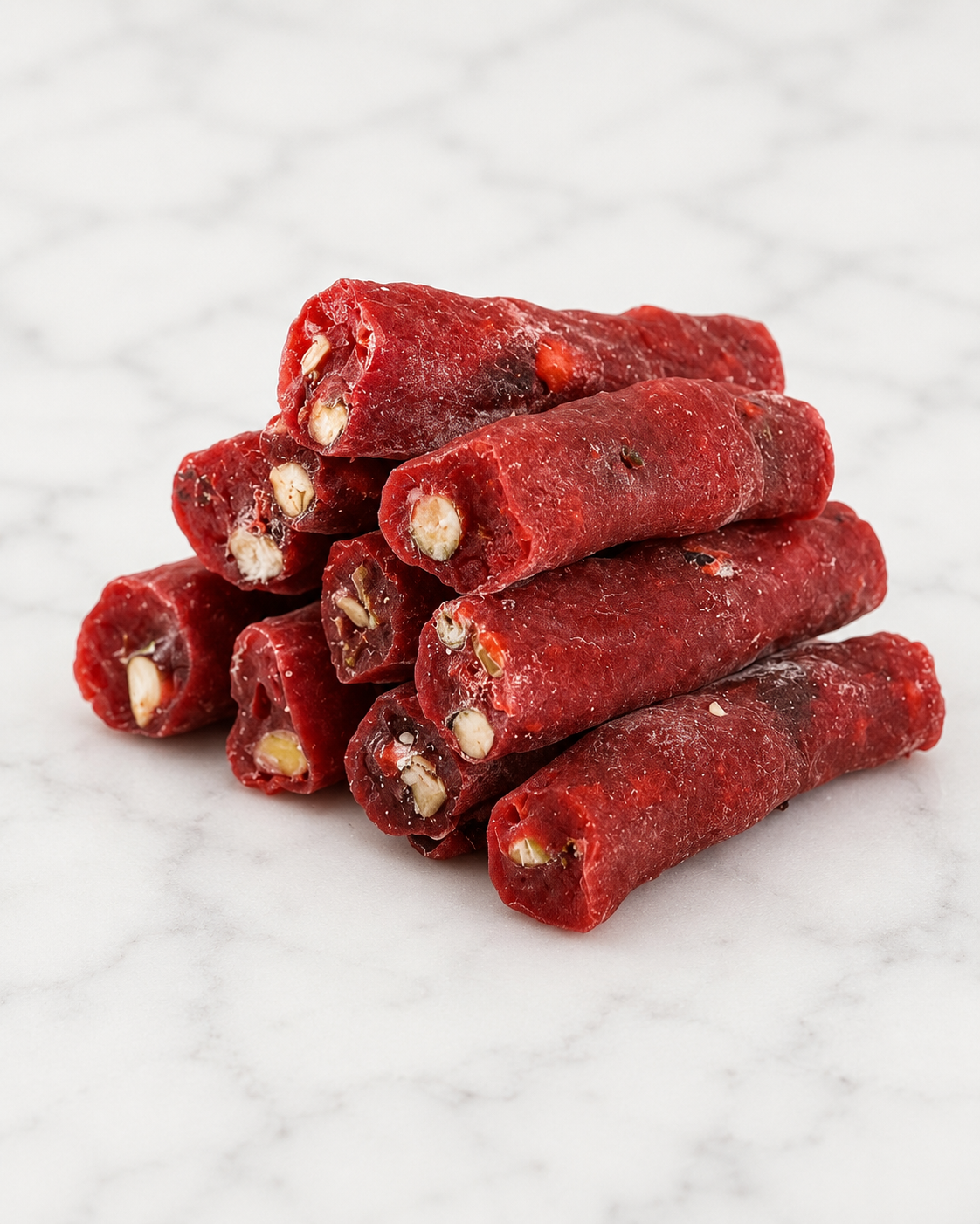 Pistachio and Pomegranate Finger Turkish Delight