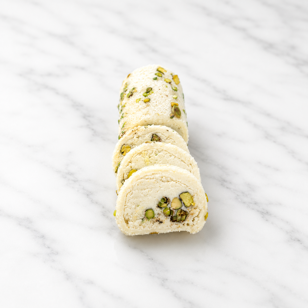Coconut Pistachio Wrapped Turkish Delight