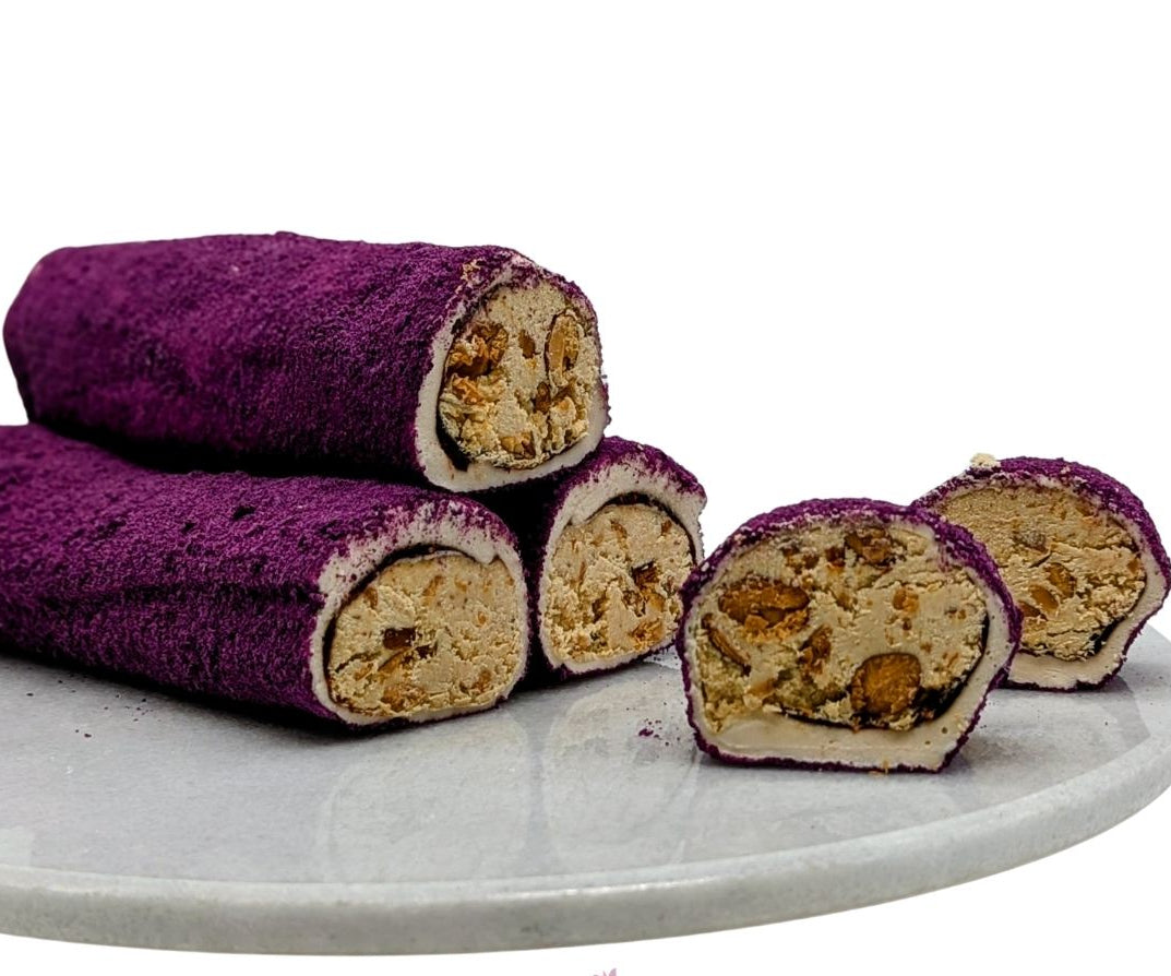 Raspberry Almond Wrapped Turkish Delight