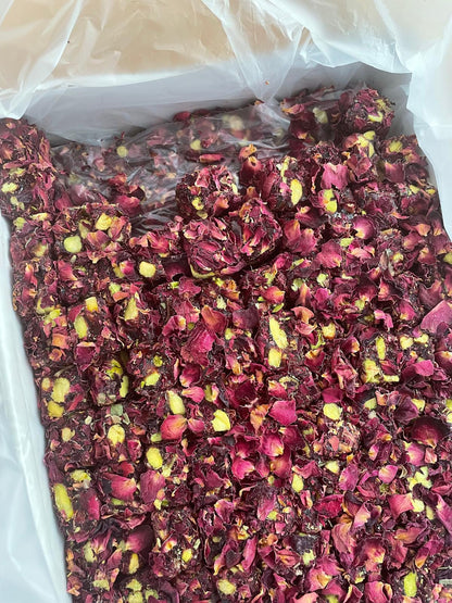 Gül Yapraklı Narlı Lüks Fıstıklı Duble Lokum